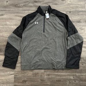 XL Black and Gray Under Armour Cold Gear Quart Zip- EUC